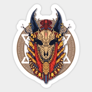 Anubis Head Skull Sticker